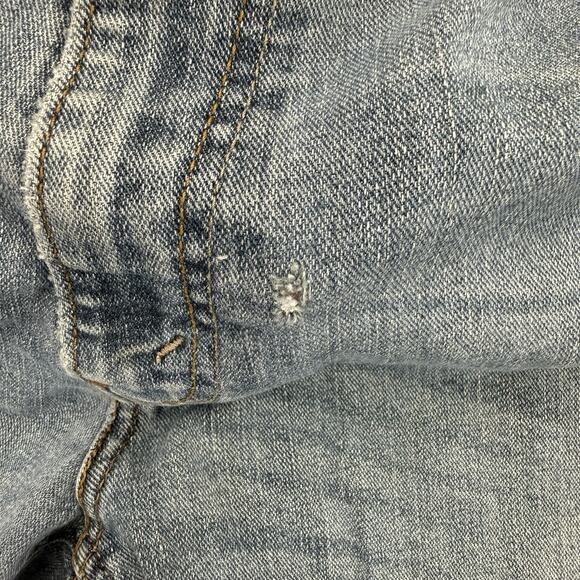 Levis Jeans Mens 36 X 32 Blue Denim Athletic Straight Signature Distressed - Picture 6 of 13